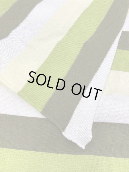 画像5: 生地:4色ボーダー柄ニット(緑系) (5)