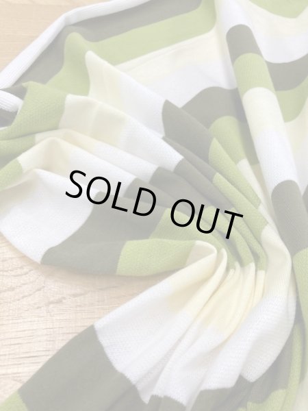 画像6: 生地:4色ボーダー柄ニット(緑系) (6)