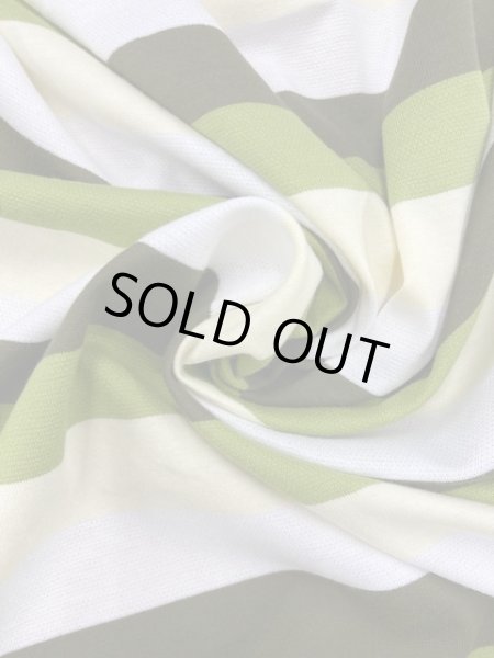 画像7: 生地:4色ボーダー柄ニット(緑系) (7)