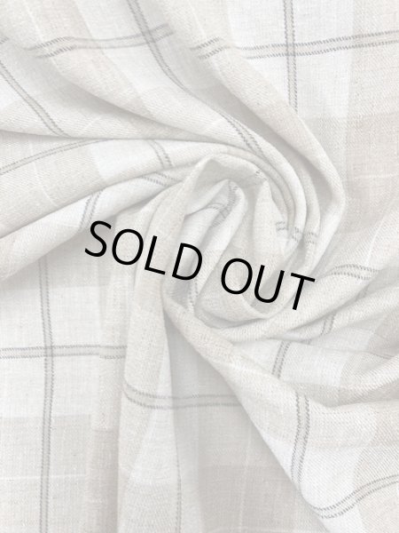 画像6: 生地:麻風チェック柄ポリエステル(ベージュ) (6)
