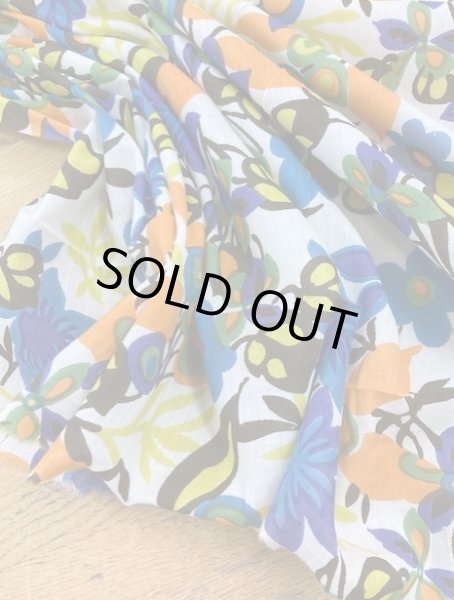 画像5: 生地:花柄コットン(生成/カラフル) (5)