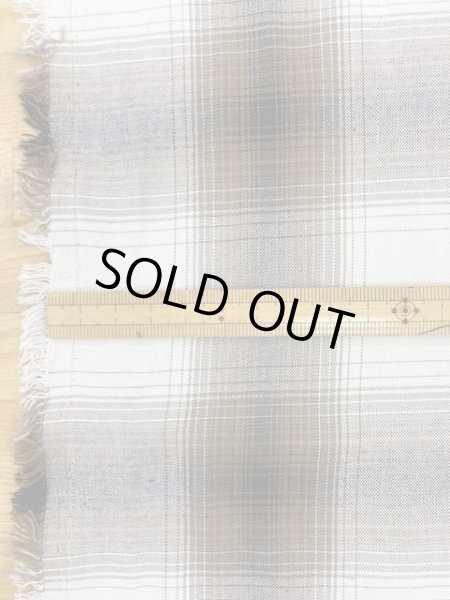 画像2: 生地:オンブレチェック柄綿レーヨン(茶) (2)