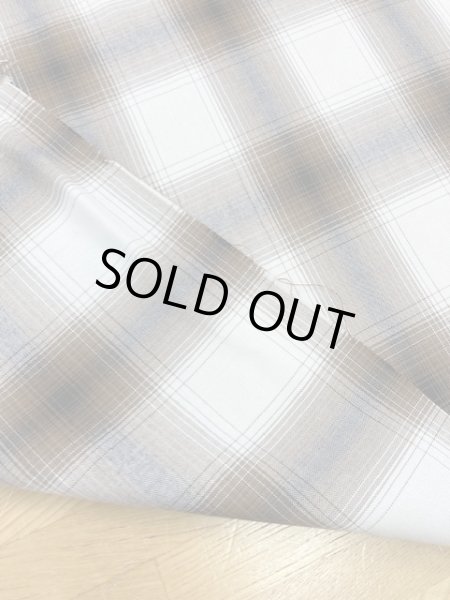 画像3: 生地:オンブレチェック柄綿レーヨン(茶) (3)