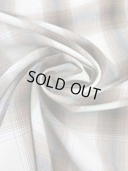 画像6: 生地:オンブレチェック柄綿レーヨン(茶) (6)