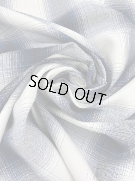 画像6: 生地:オンブレチェック柄綿レーヨン(紺) (6)