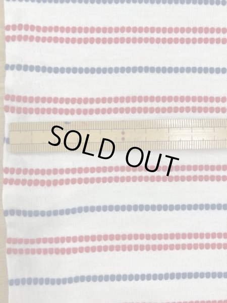 画像2: 生地:点点ボーダー柄天竺ニット(生成) (2)