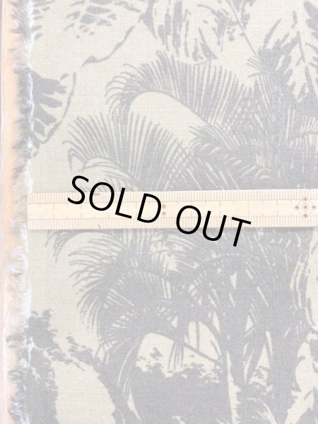 画像2: 生地:葉っぱ柄リネン(ベージュ/茶) (2)