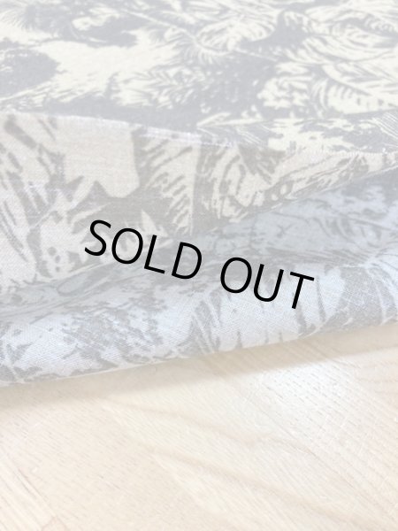 画像4: 生地:葉っぱ柄リネン(ベージュ/茶) (4)