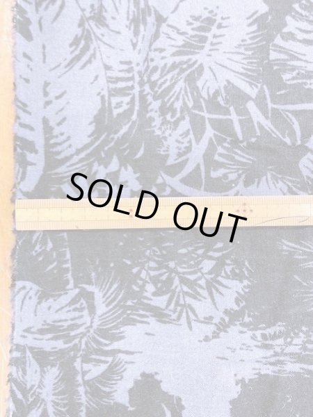 画像2: 生地:葉っぱ柄リネン(グレー/黒) (2)