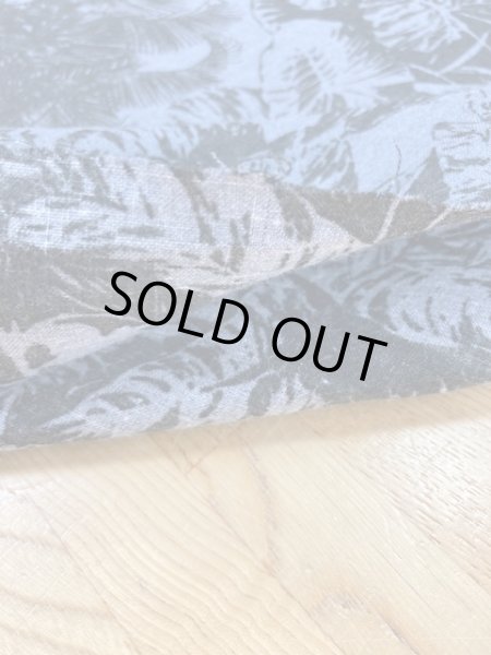 画像4: 生地:葉っぱ柄リネン(グレー/黒) (4)