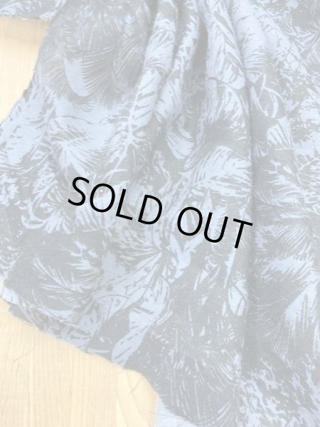 画像5: 生地:葉っぱ柄リネン(グレー/黒) (5)