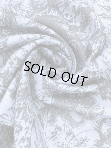 画像6: 生地:葉っぱ柄リネン(グレー/黒) (6)