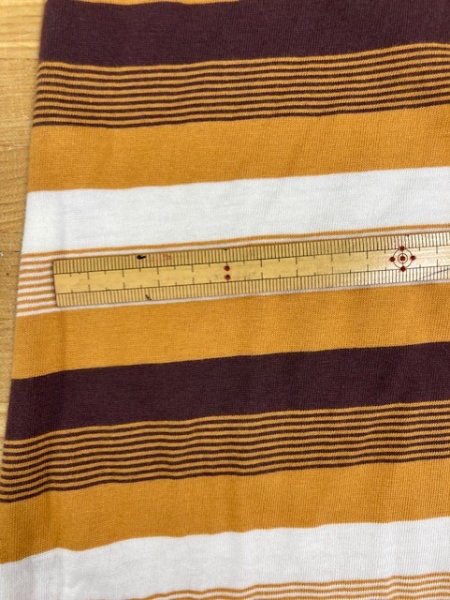 画像2: 生地:ボーダー天竺(茶系) (2)