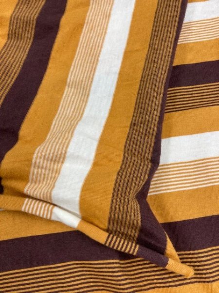 画像3: 生地:ボーダー天竺(茶系) (3)