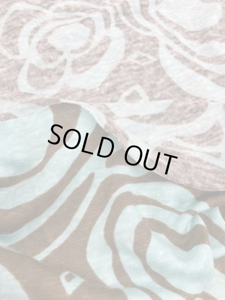 画像4: 生地:プリント天竺(エメラルド/茶) (4)