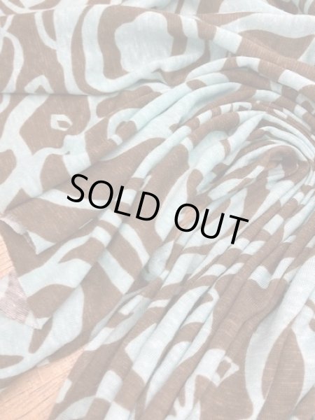 画像5: 生地:プリント天竺(エメラルド/茶) (5)