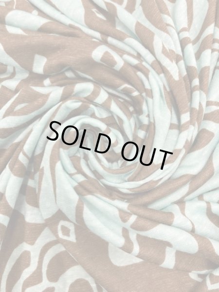 画像6: 生地:プリント天竺(エメラルド/茶) (6)