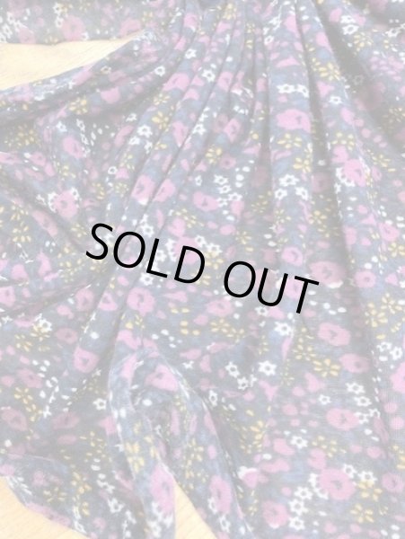 画像5: 生地:小花柄薄手天竺(紺/紫) (5)