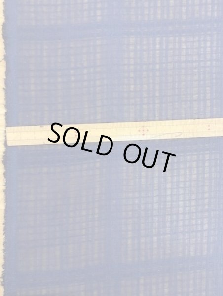 画像2: 生地:格子織りコットン(紺) (2)