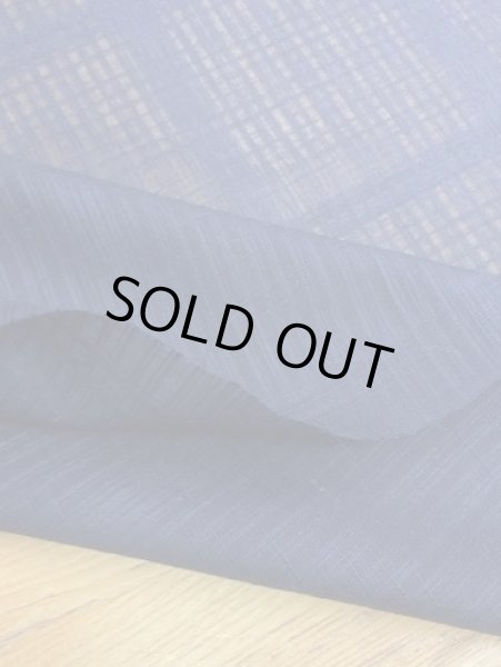 画像4: 生地:格子織りコットン(紺) (4)