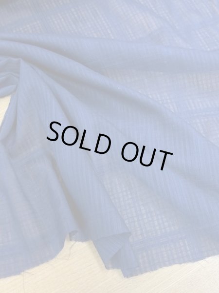 画像5: 生地:格子織りコットン(紺) (5)