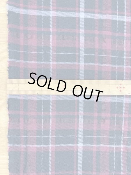 画像2: 生地:チェック柄コットン(黒/エンジ) (2)