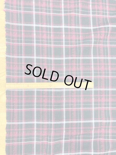 画像3: 生地:チェック柄コットン(黒/エンジ) (3)