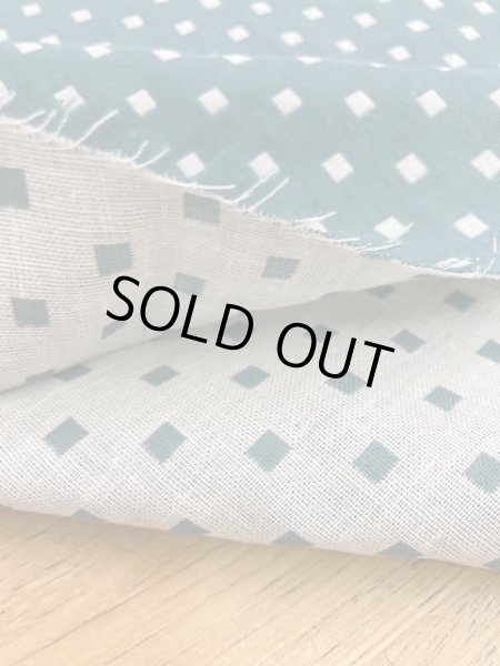 画像5: 生地:スクエア綿ダブルガーゼ (緑/白) (5)