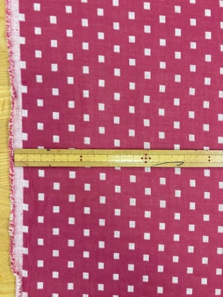 画像3: 生地:スクエア綿ダブルガーゼ (濃ピンク/白) (3)