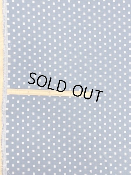 画像2: 生地:スクエア綿ダブルガーゼ (ブルー/白) (2)