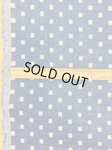 画像3: 生地:スクエア綿ダブルガーゼ (ブルー/白) (3)