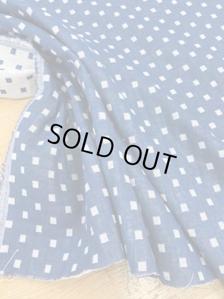 画像6: 生地:スクエア綿ダブルガーゼ (ブルー/白) (6)