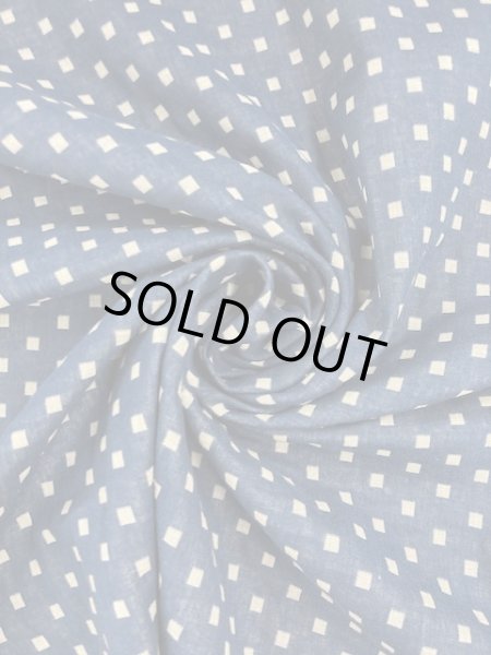 画像7: 生地:スクエア綿ダブルガーゼ (ブルー/白) (7)