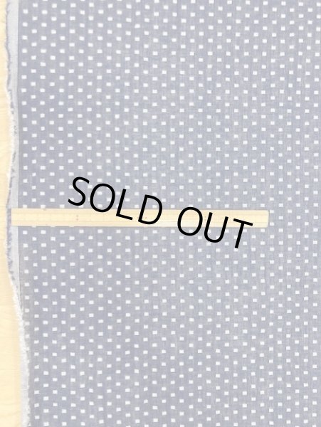 画像2: 生地:スクエア小綿ダブルガーゼ (紺/白) (2)