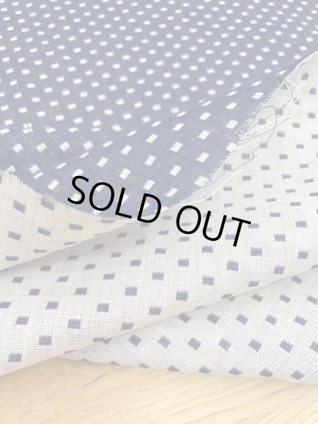 画像5: 生地:スクエア小綿ダブルガーゼ (紺/白) (5)
