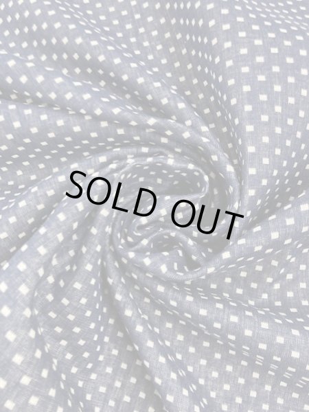 画像7: 生地:スクエア小綿ダブルガーゼ (紺/白) (7)