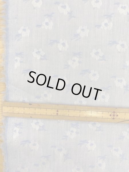 画像2: 生地:花柄ジャガード(ブルー) (2)