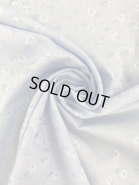 画像6: 生地:花柄ジャガード(ブルー) (6)