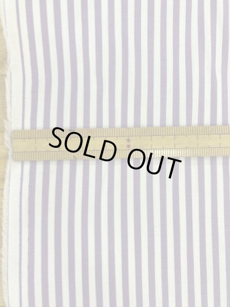 画像2: 生地:ストライプ柄コットン(パープル) (2)