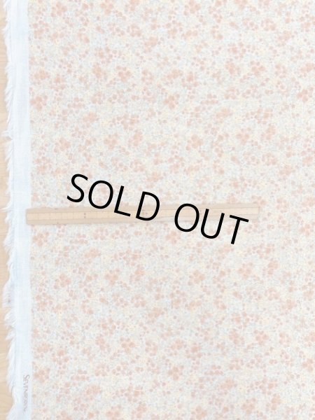 画像1: 生地：小花柄コットン（オレンジ） (1)