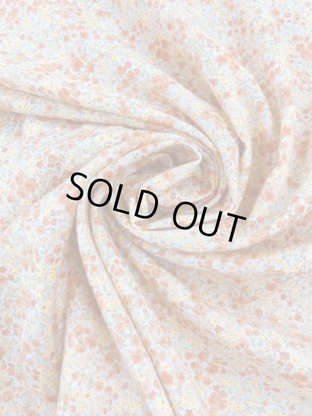 画像6: 生地：小花柄コットン（オレンジ） (6)