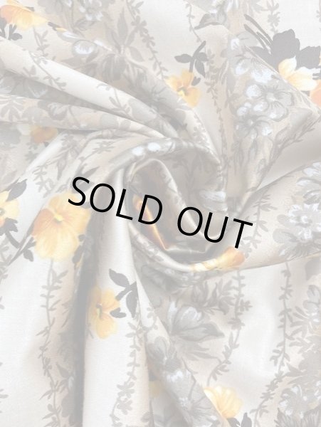 画像6: 生地：花柄ストライプコットン（ベージュ） (6)