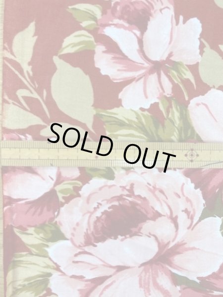 画像2: 生地:花柄コットン(赤) (2)