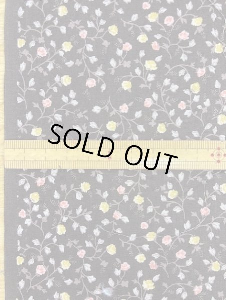 画像2: 生地:小花柄コットン(茶) (2)