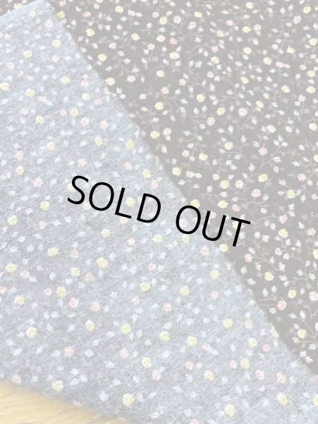 画像3: 生地:小花柄コットン(茶) (3)