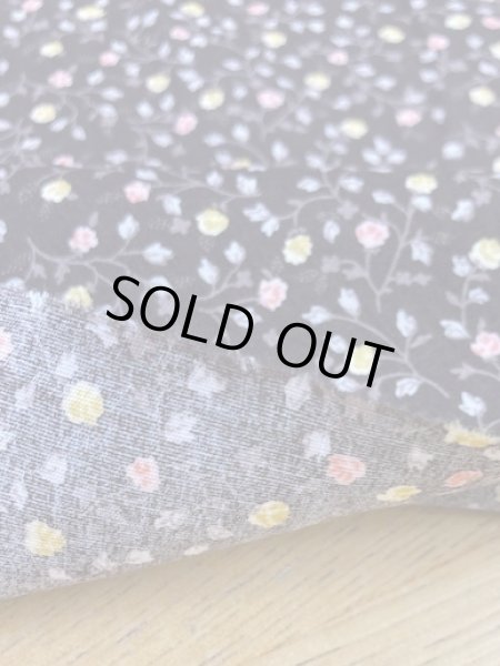 画像4: 生地:小花柄コットン(茶) (4)