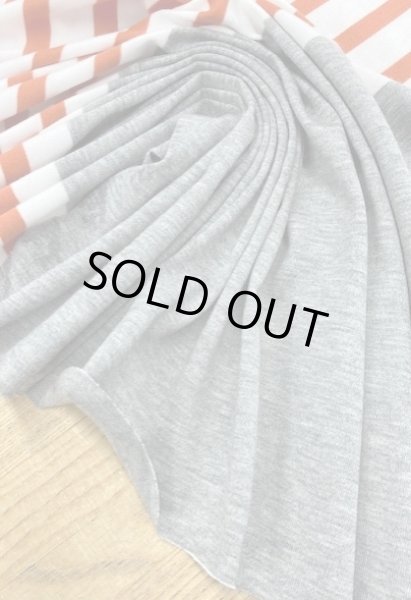 画像6: 生地:綿ボーダー75cmパネル(グレー/オレンジ) (6)