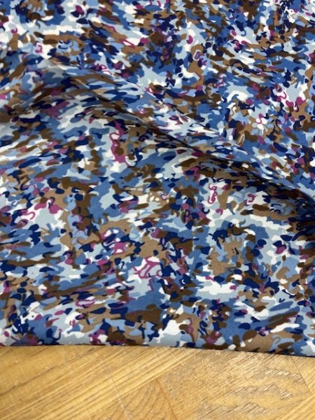 画像3: 生地:プリントポリエステル(ブルー系) (3)