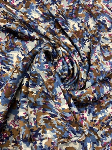 画像7: 生地:プリントポリエステル(ブルー系) (7)