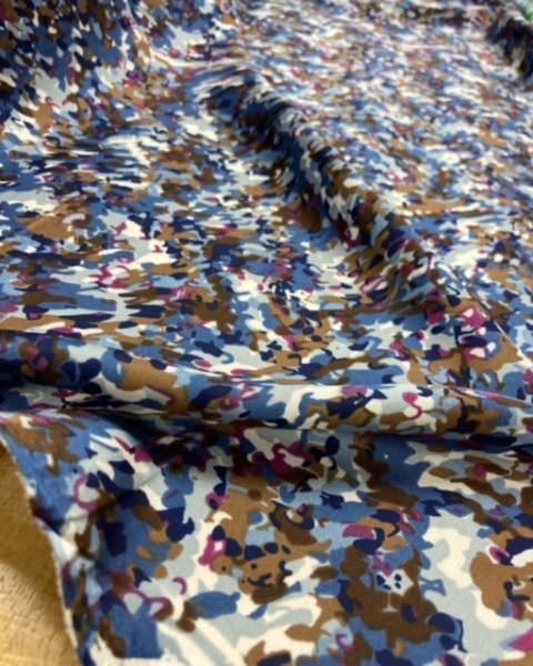 画像8: 生地:プリントポリエステル(ブルー系) (8)